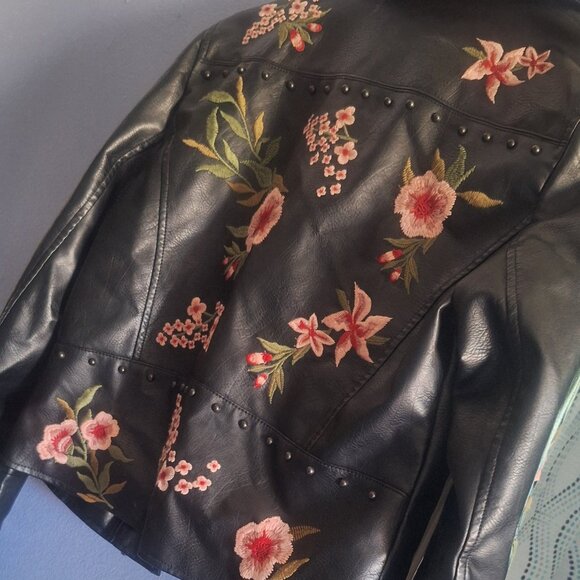 Leather Embroidered Jacket - Picture 1 of 5